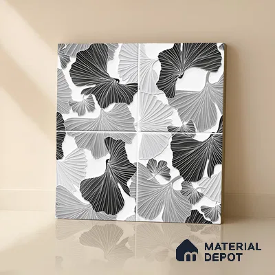 Floral Wall Tile TL 07244 Florina 1001 1 ft x 1 ft Ceramic Glossy Finish - 9 mm  | 2 mm Spacer is Mandatory | Please Expect a Slight Variation of Pattern (Sample)